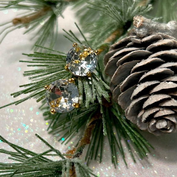 Kate Spade Gumdrop Studs Gold (Clear) NWT - Picture 3 of 13